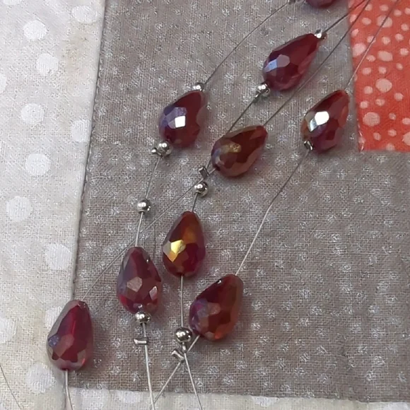 Elegant Multi-Strand Red Necklace - Picture 3 of 7